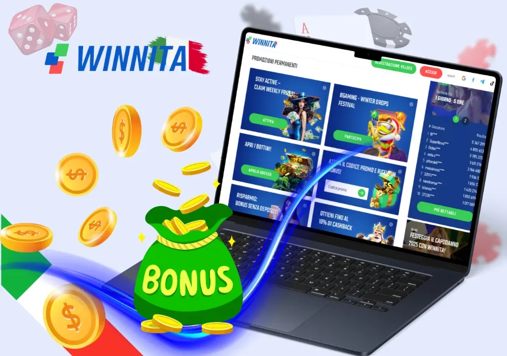 Bonus promozioni winnita app mobile VIP
